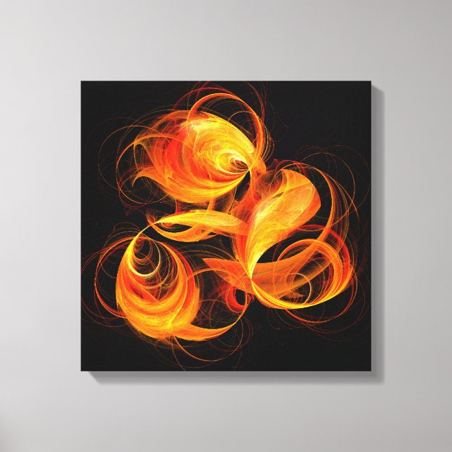 Kanvastrycket Fireball Abstrakt Art Quad Canvastryck (Framsida)