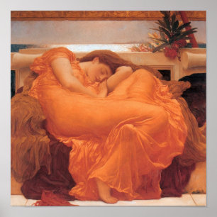 Kanvastrycket Flaming June Poster