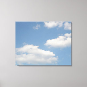 Kanvastrycket Fluffy Cumulus Clouds Canvastryck