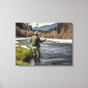 Kanvastrycket flygfiske canvastryck