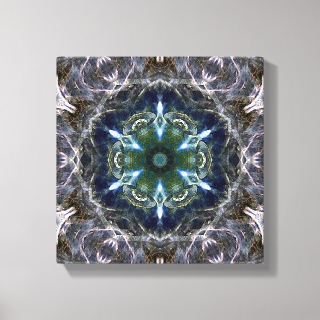 Kanvastrycket Folk Mandala Canvastryck (Framsida)