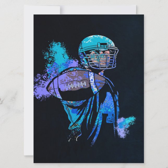 Kanvastrycket Football Player (Framsida)