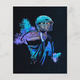 Kanvastrycket Football Player Flygblad
