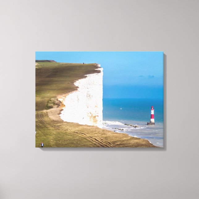 Kanvastrycket för Beachy Head- och fyr-vy Canvastryck (Framsida)