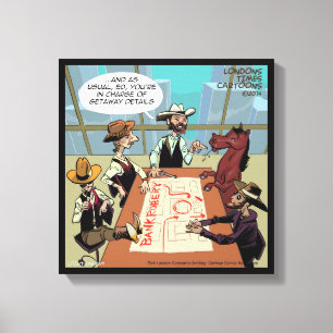 Kanvastrycket för bestickning i Funny Horse Bank R Canvastryck