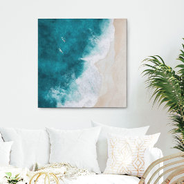 Kanvastrycket för kust- och luftsurfare Beach Canvastryck