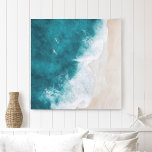 Kanvastrycket för kust- och luftsurfare Beach Canvastryck<br><div class="desc">Tropiska beachningen vid kusten med surfare Skriv ut med akvblått och sankt vitt färg av ett vackert tropiskt hav, vinkart och sand. Kuststranddekoration med kristallklar skal av vatten och havsskum av akvarieblåsor, vita och sandiga neutralter. Denna moderna kustkonst är en biet av snyggtens stranddekoration, tropisk väggkonst, kustdekoration, för alla kusthem,...</div>