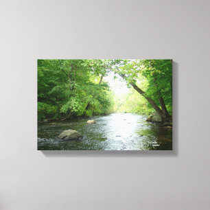 Kanvastrycket Forest bäck Stretched Canvastryck