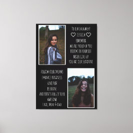 Kanvastrycket Fotokollage för vårt dottermeddeland Canvastryck