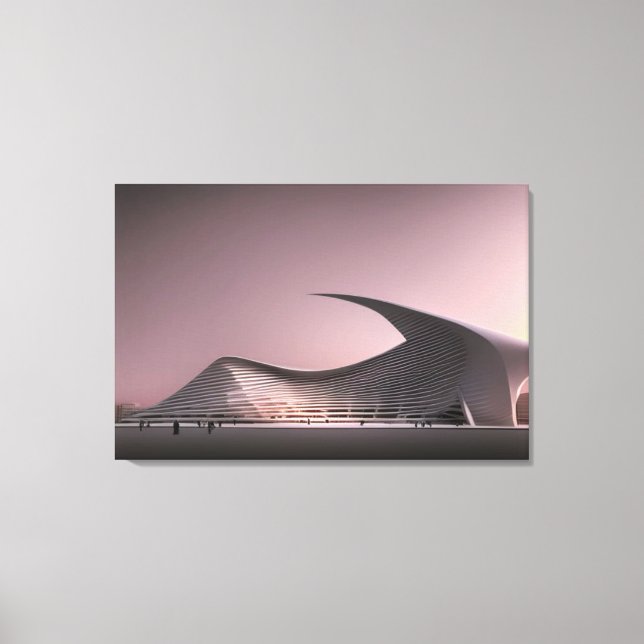 Kanvastrycket futuristiska Arkitecture Canvastryck (Framsida)