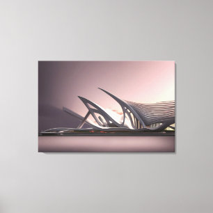 Kanvastrycket futuristiska Arkitecture Canvastryck
