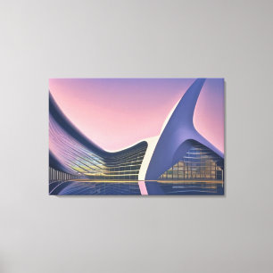 Kanvastrycket futuristiska Arkitecture Canvastryck
