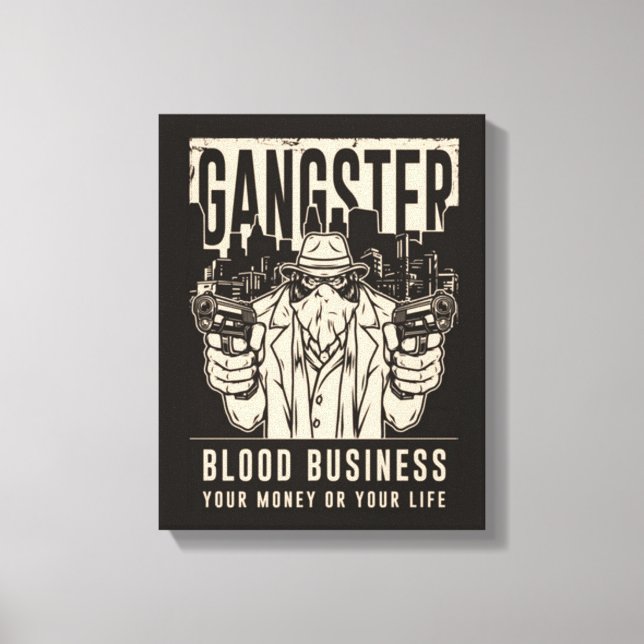 Kanvastrycket Gangster Blood Business Canvastryck (Framsida)