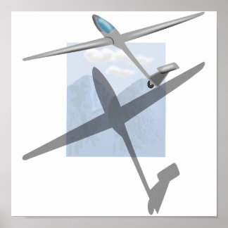 Kanvastrycket Gliding Poster