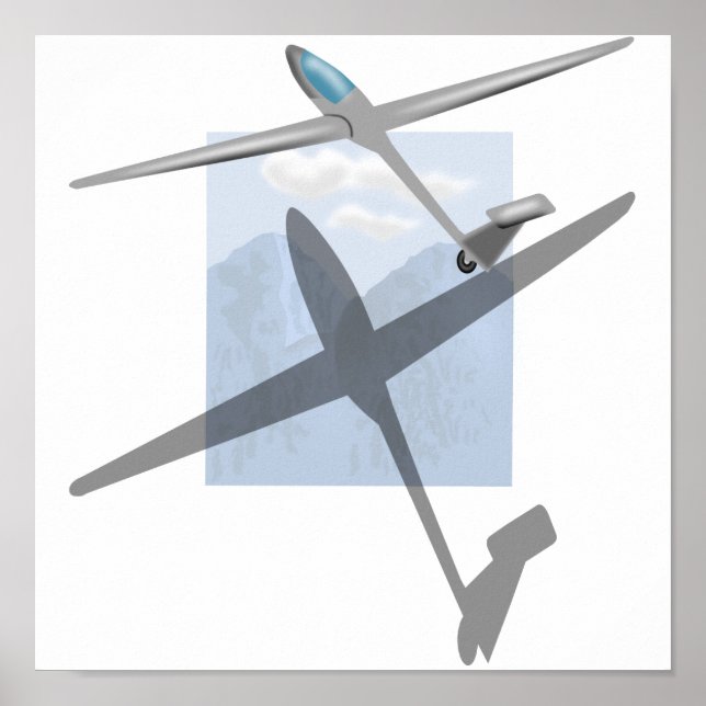 Kanvastrycket Gliding Poster (Framsidan)