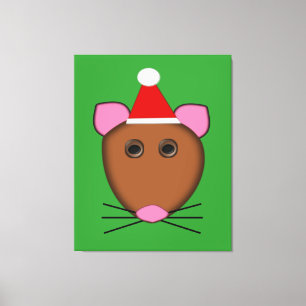 Kanvastrycket god jul Mouse Canvastryck