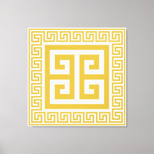 Kanvastrycket Golden Design i grekiska Nyckel Möns Canvastryck
