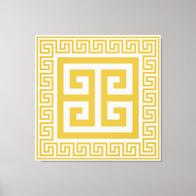 Kanvastrycket Golden Design i grekiska Nyckel Möns Canvastryck (Framsida)