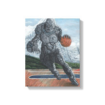 Kanvastrycket Golem Pay Basketball Fantasy Art