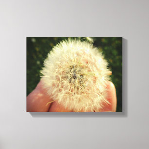 kanvastrycket "Gör en önskar" Dandelion Seed Head Canvastryck