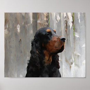 Kanvastrycket Gordon Setter Head Painting Poster