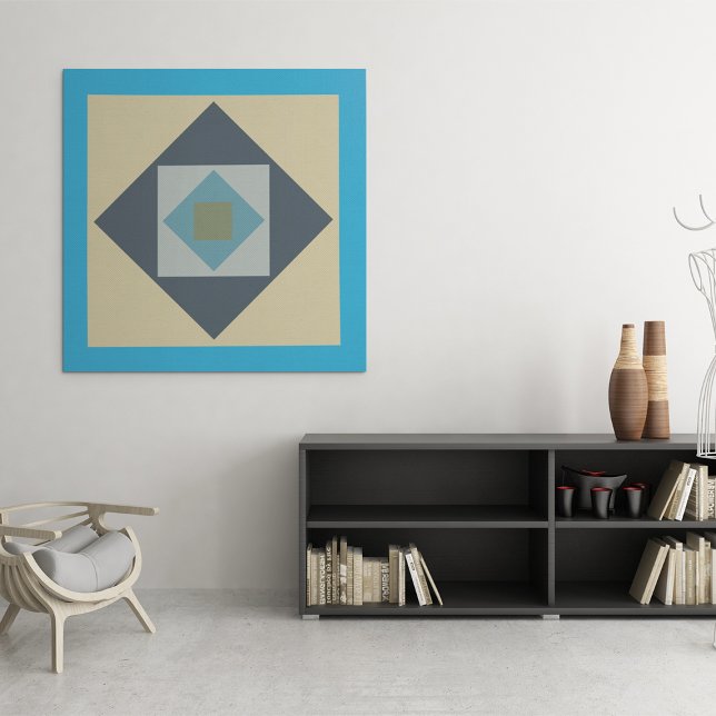 Kanvastrycket Grafikkvadrater Canvastryck (Graphic Squares Canvas Print)