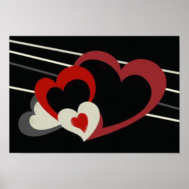 Kanvastrycket Grimm Hearts Poster (Framsidan)