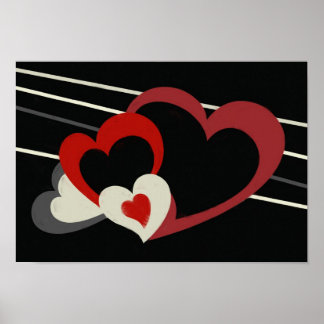 Kanvastrycket Grimm Hearts Poster