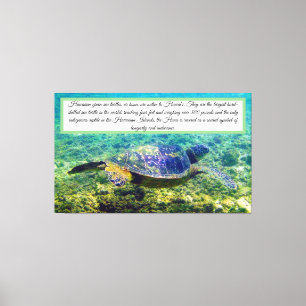 Kanvastrycket grönt Sea Turtle Canvastryck