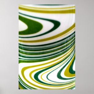 Kanvastrycket grönt Swirl Poster
