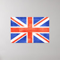 Kanvastrycket Grunge United Kingdom Flagga
