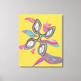 kanvastrycket "Gult Cending Kant" Fine Art Canvastryck