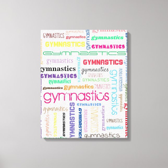 Kanvastrycket Gymnastics Typography Stretched Canvastryck (Framsida)