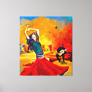 kanvastrycket GYPSY DANCER Stretched Canvastryck