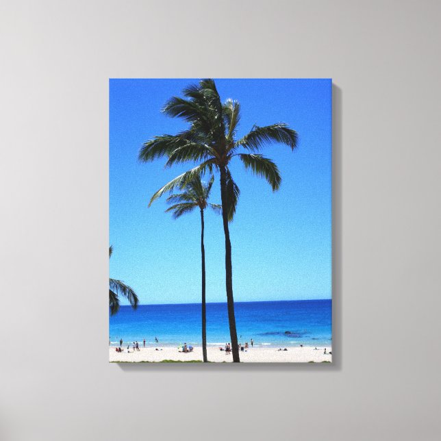 Kanvastrycket Hawaiian Beach Scene Canvastryck (Framsida)
