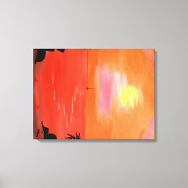 Kanvastrycket Hawaiian Sunset Himlar och Sailboat Canvastryck