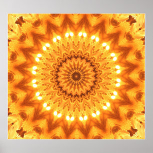 Kanvastrycket Healing Energy Mandala Poster