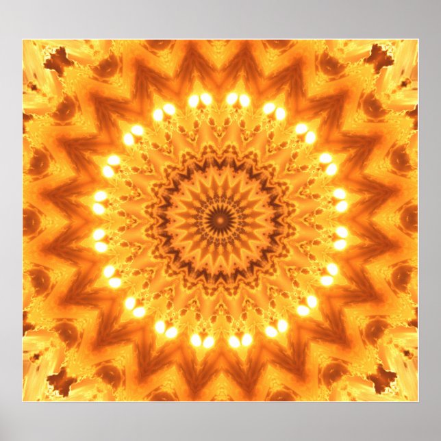Kanvastrycket Healing Energy Mandala Poster (Framsidan)
