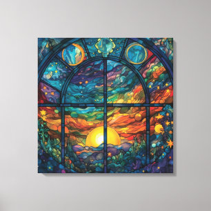 Kanvastrycket himmelsk glasbild canvastryck
