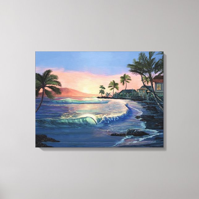 Kanvastrycket Historic Lahaina Town Canvastryck (Framsida)