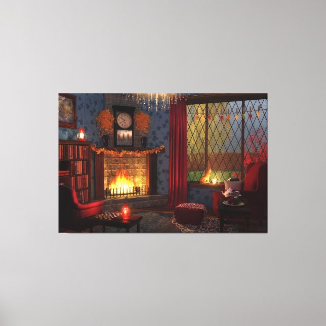 Kanvastrycket Hösttranhet Canvastryck (Framsida)