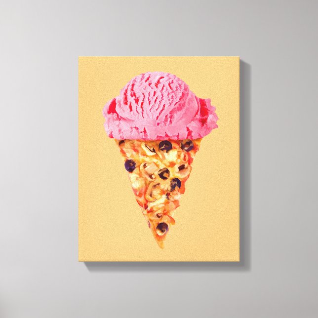 Kanvastrycket Ice Cream Pizza Canvastryck (Framsida)