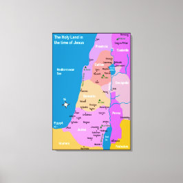 Kanvastrycket Israel Karta 100-talet Canvastryck