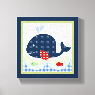 Kanvastrycket Jackson/Whale/Fish Canvastryck
