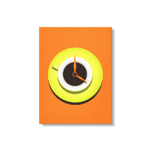 Kanvastrycket Kaffetid Snyggt Vibrant Orange