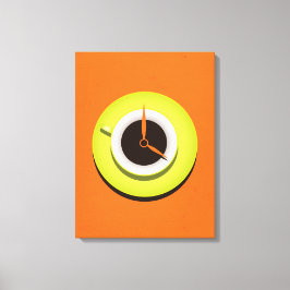 Kanvastrycket Kaffetid Snyggt Vibrant Orange Canvastryck