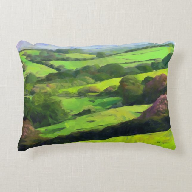 Kanvastrycket Kent - Englands trädgård Prydnadskudde (Framsidan)