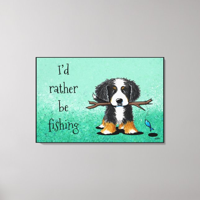 Kanvastrycket KiniArt Bernese Mountain Hund Canvastryck (Framsida)