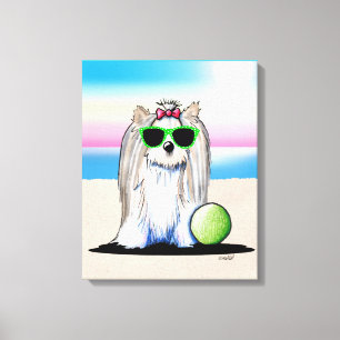 Kanvastrycket KiniArt Biewer Yorkie Terrier Canvastryck
