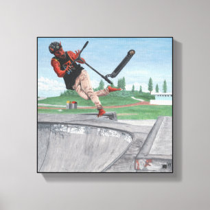 Kanvastrycket Kobold Kick Scooter Sports Fantasy Canvastryck